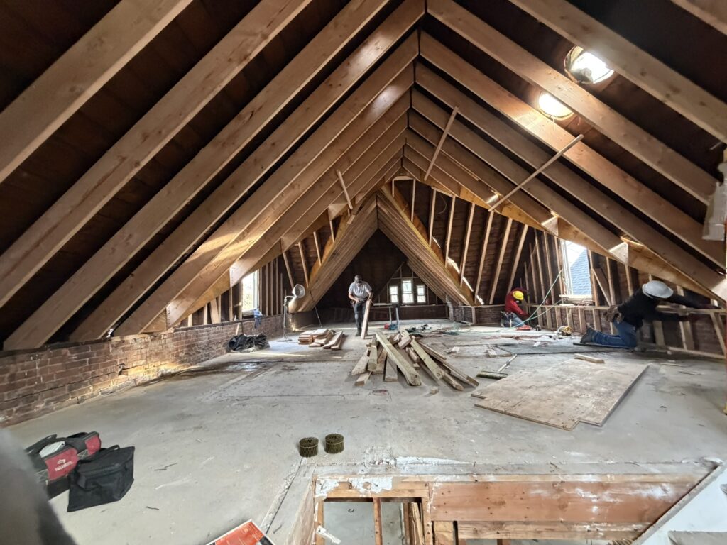 Attic framing and structural carpentry - Action Construction