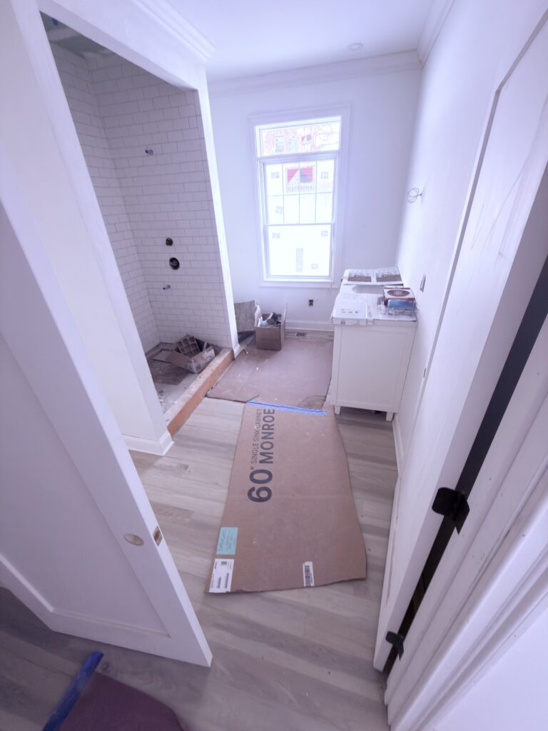 Bathroom shower tile installation - Action Construction
